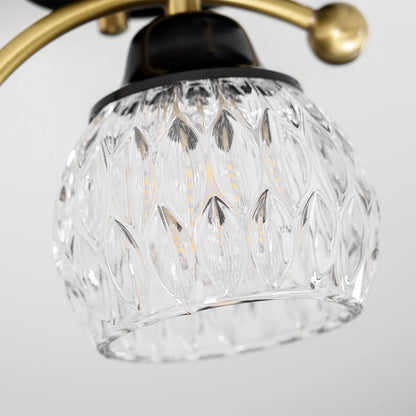 Contemporary Brass Ceiling Lamp with Ceramic Bird Detail | Lurvexa