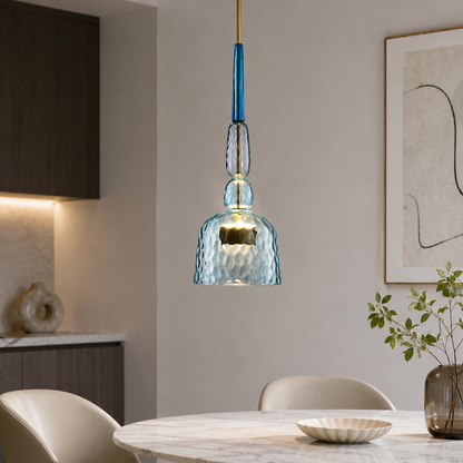 Contemporary Glass Pendant Light With Integrated LED | Orvello