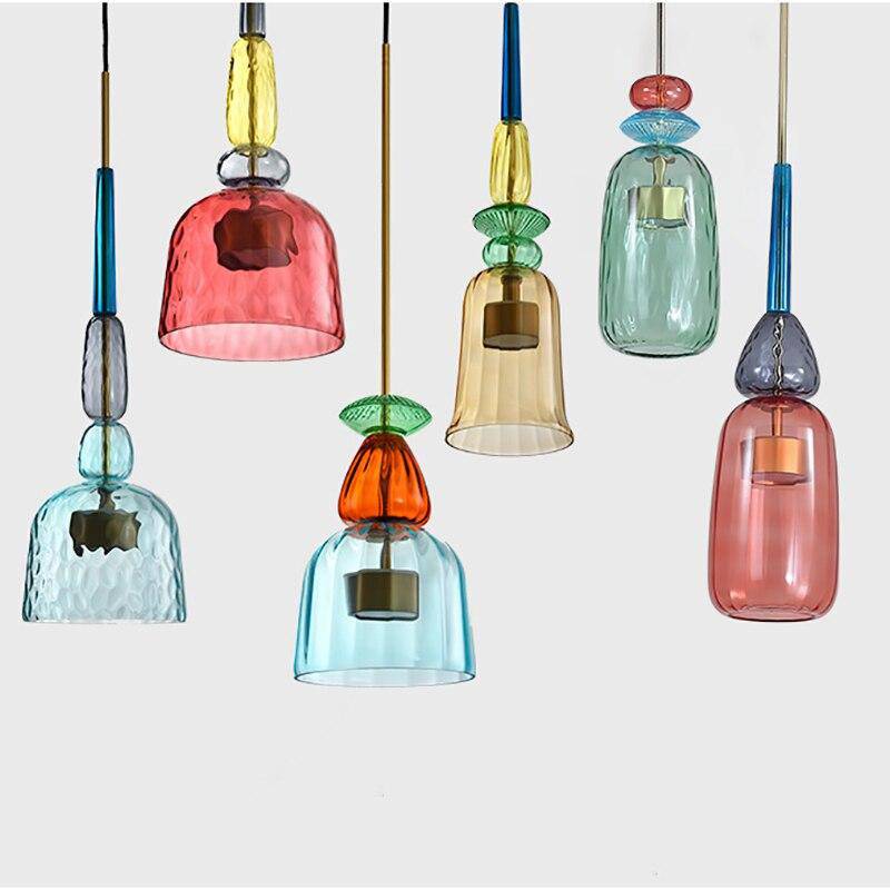 Contemporary Glass Pendant Light With Integrated LED | Orvello