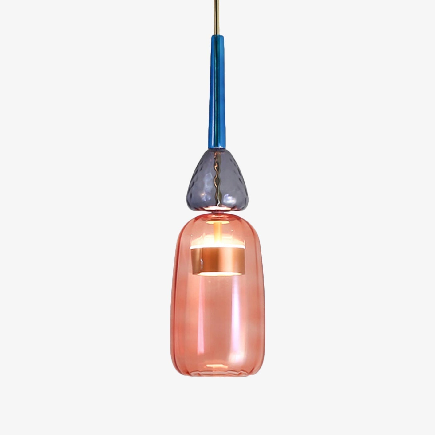 Contemporary Glass Pendant Light With Integrated LED | Orvello