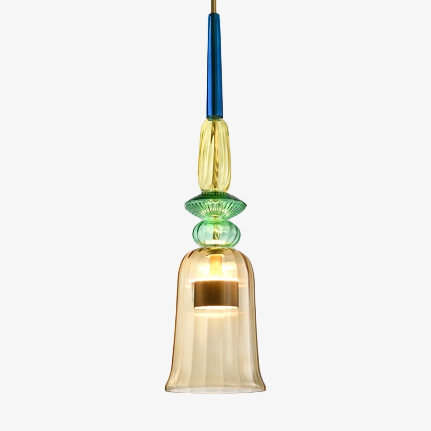 Contemporary Glass Pendant Light With Integrated LED | Orvello