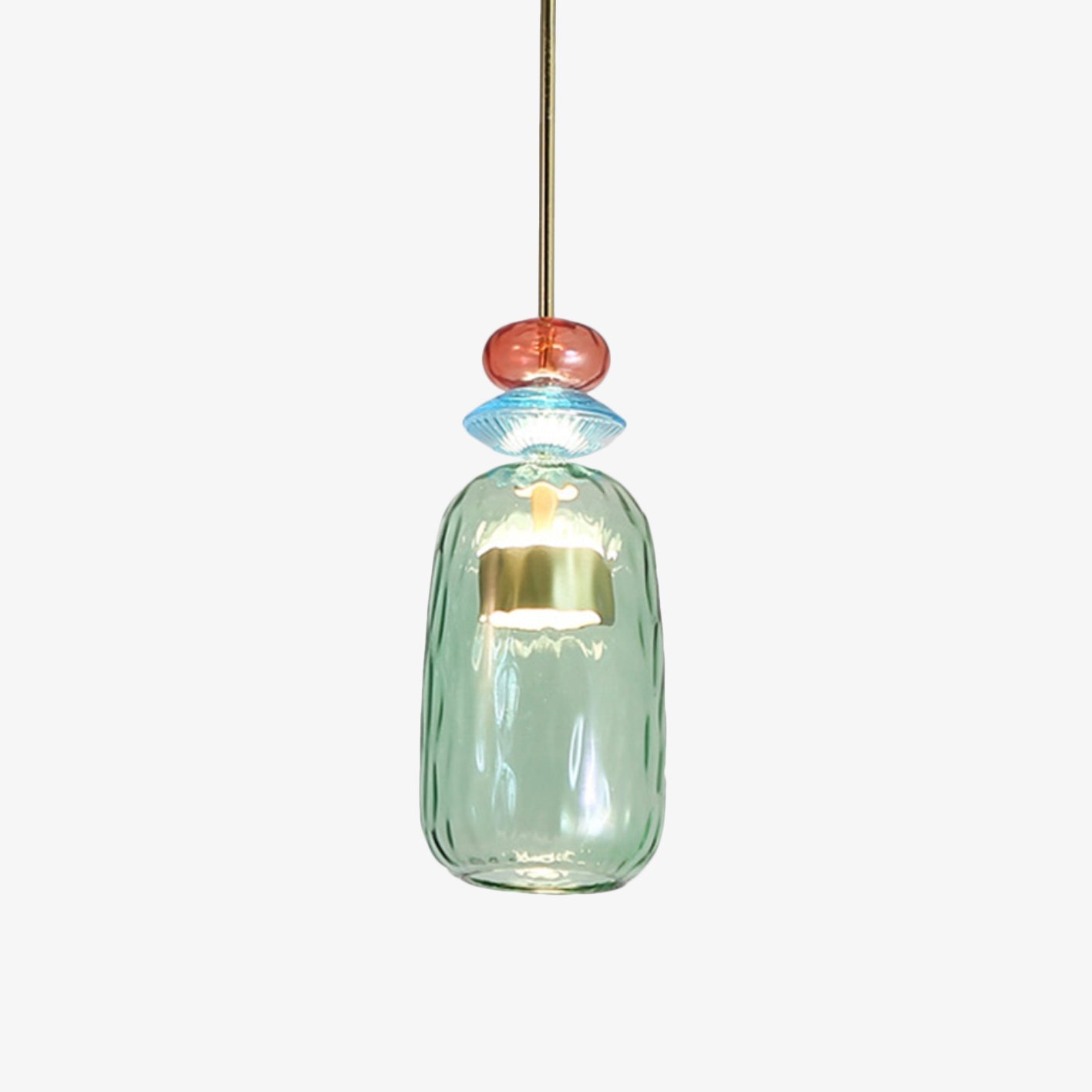 Contemporary Glass Pendant Light With Integrated LED | Orvello