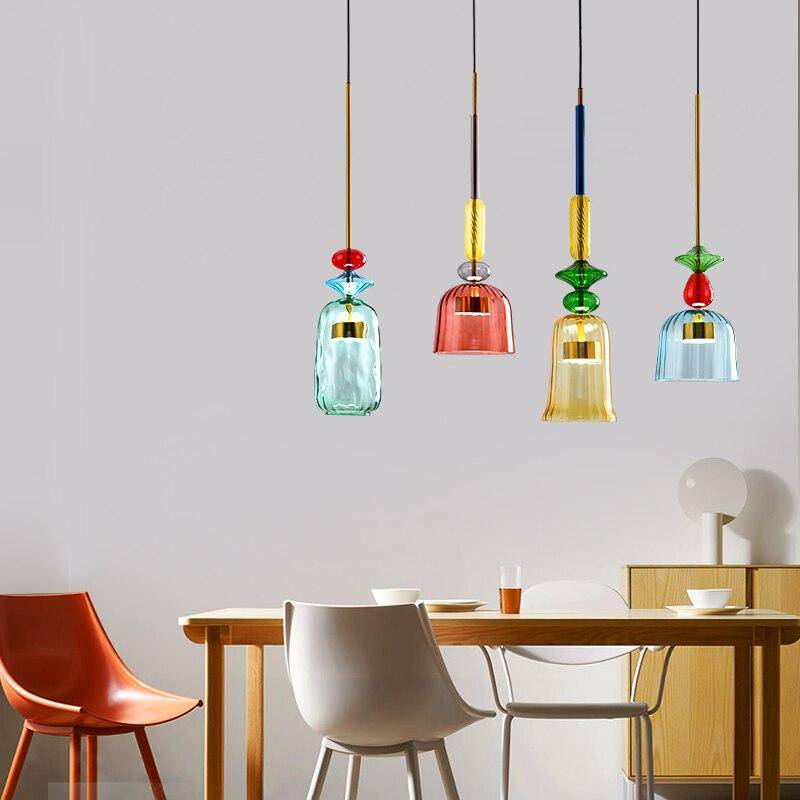 Contemporary Glass Pendant Light With Integrated LED | Orvello
