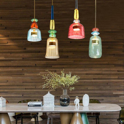 Contemporary Glass Pendant Light With Integrated LED | Orvello