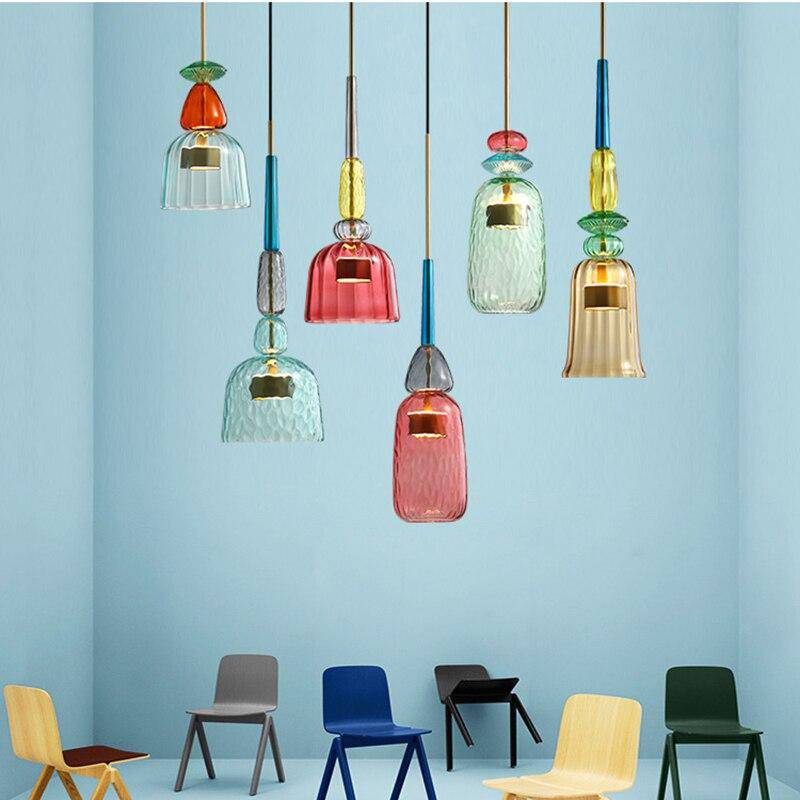 Contemporary Glass Pendant Light With Integrated LED | Orvello