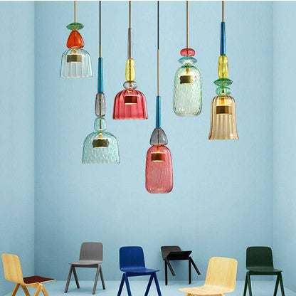 Contemporary Glass Pendant Light With Integrated LED | Orvello