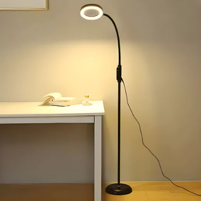 Contemporary LED Floor Lamp With Adjustable Metal Form | Lorvane