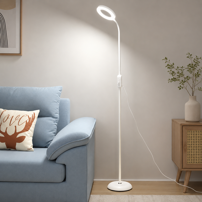 Contemporary LED Floor Lamp With Adjustable Metal Form | Lorvane