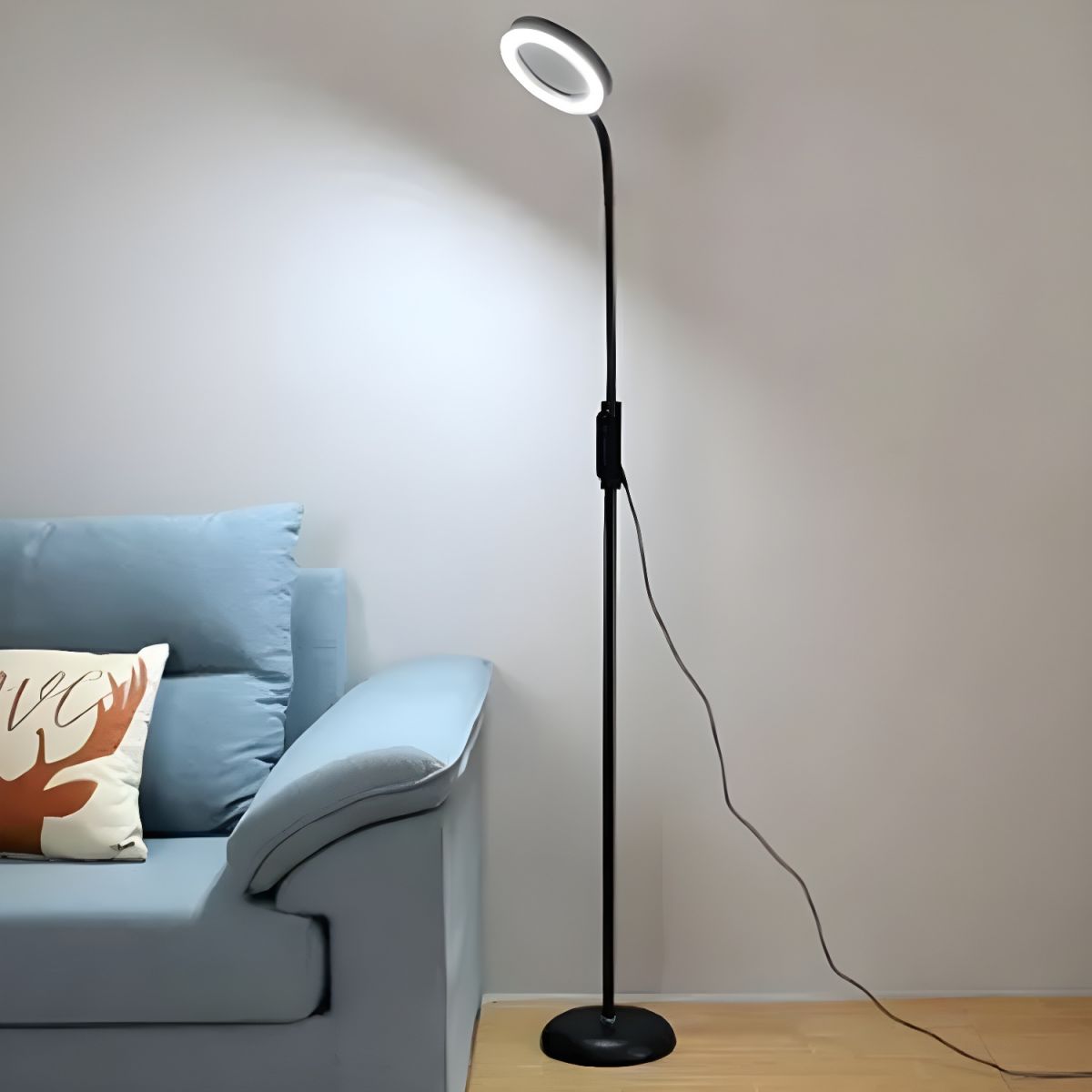 Contemporary LED Floor Lamp With Adjustable Metal Form | Lorvane