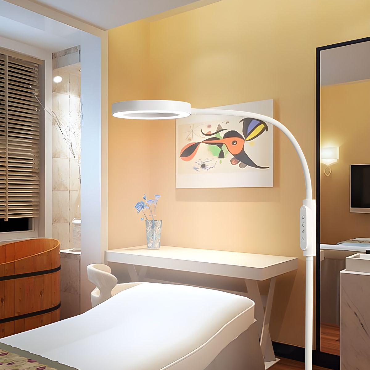Contemporary LED Floor Lamp With Adjustable Metal Form | Lorvane
