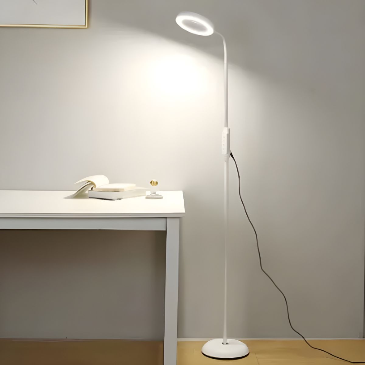 Contemporary LED Floor Lamp With Adjustable Metal Form | Lorvane