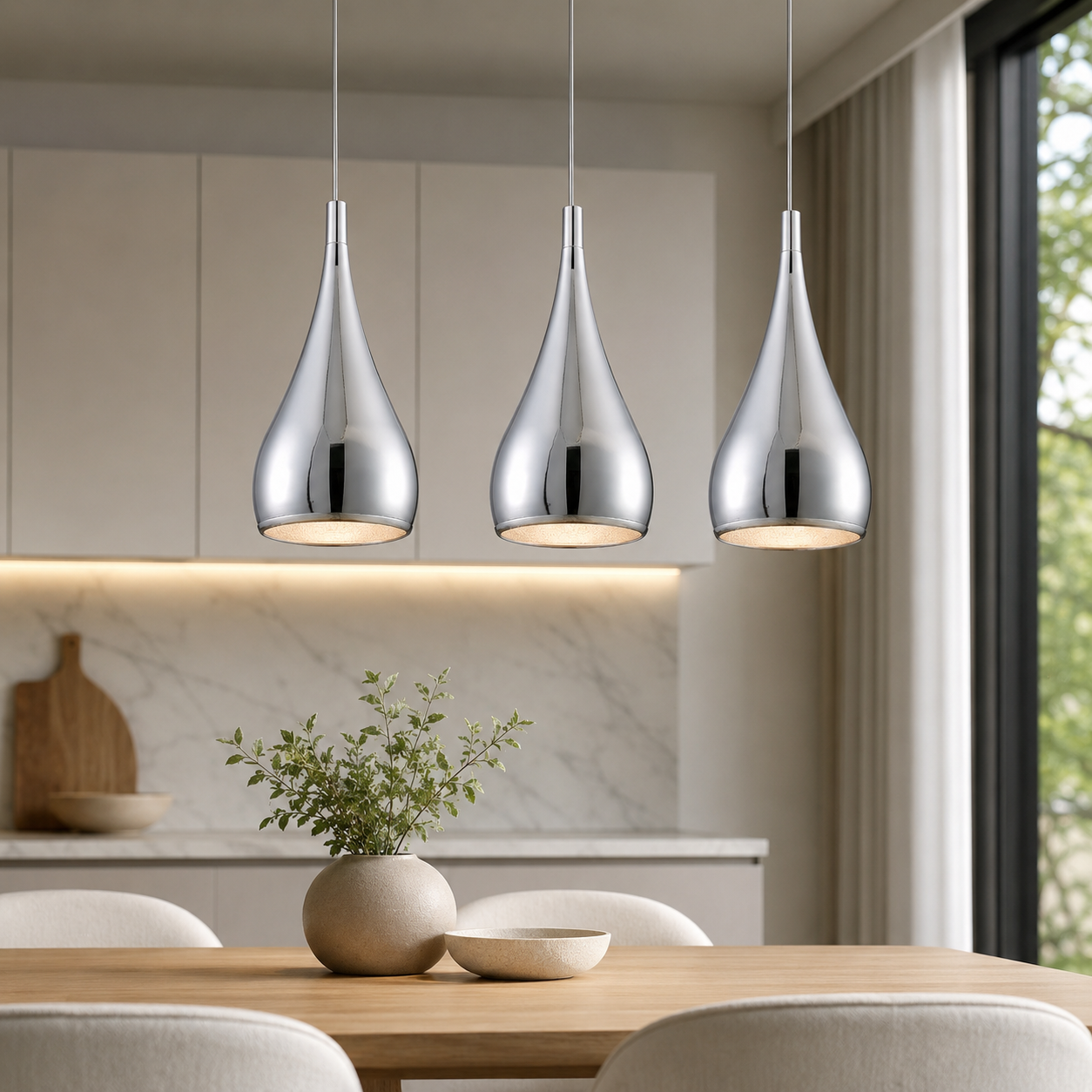 Contemporary LED Pendant Light with Adjustable E27 Cord | Zyvarel