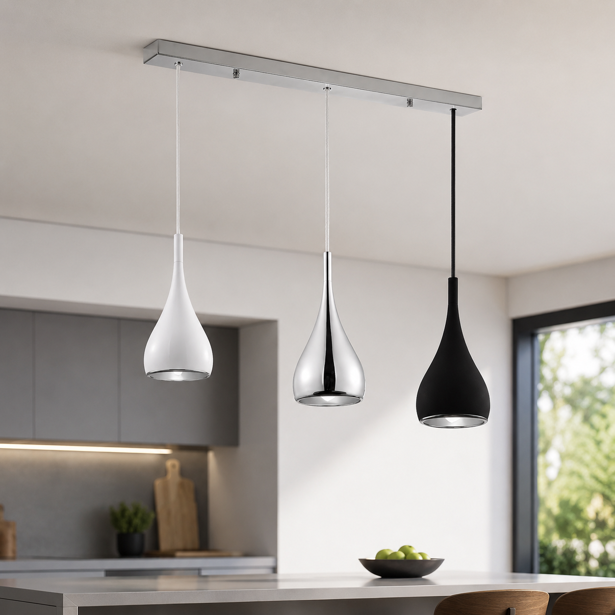 Contemporary LED Pendant Light with Adjustable E27 Cord | Zyvarel