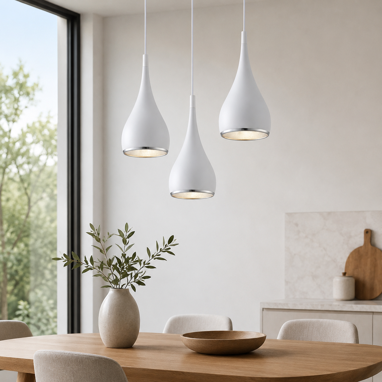 Contemporary LED Pendant Light with Adjustable E27 Cord | Zyvarel