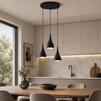 Contemporary LED Pendant Light with Adjustable E27 Cord | Zyvarel