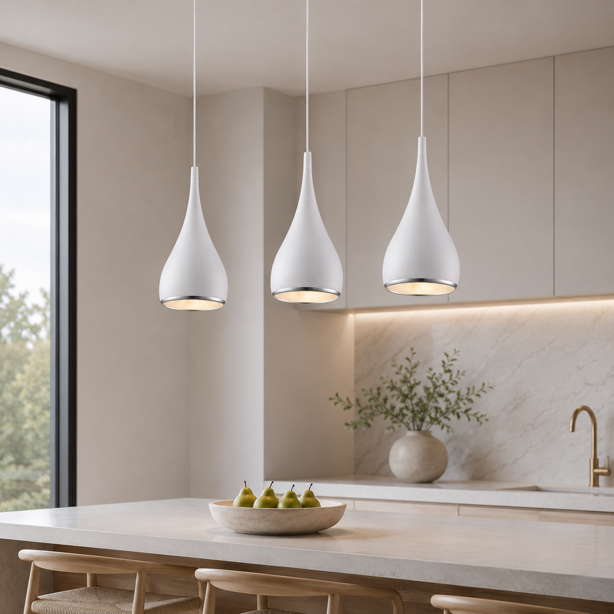 Contemporary LED Pendant Light with Adjustable E27 Cord | Zyvarel