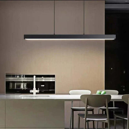 Contemporary Linear LED Pendant Light Modern Metal Form | Zorvian