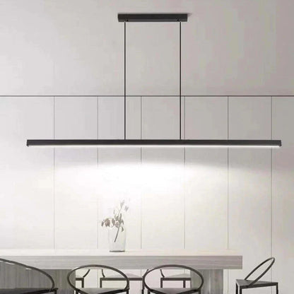 Contemporary Linear LED Pendant Light Modern Metal Form | Zorvian