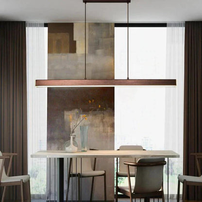 Contemporary Linear LED Pendant Light Modern Metal Form | Zorvian
