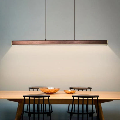 Contemporary Linear LED Pendant Light Modern Metal Form | Zorvian