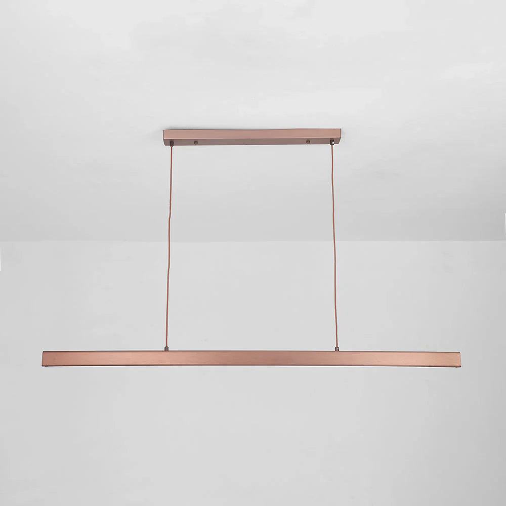 Contemporary Linear LED Pendant Light Modern Metal Form | Zorvian