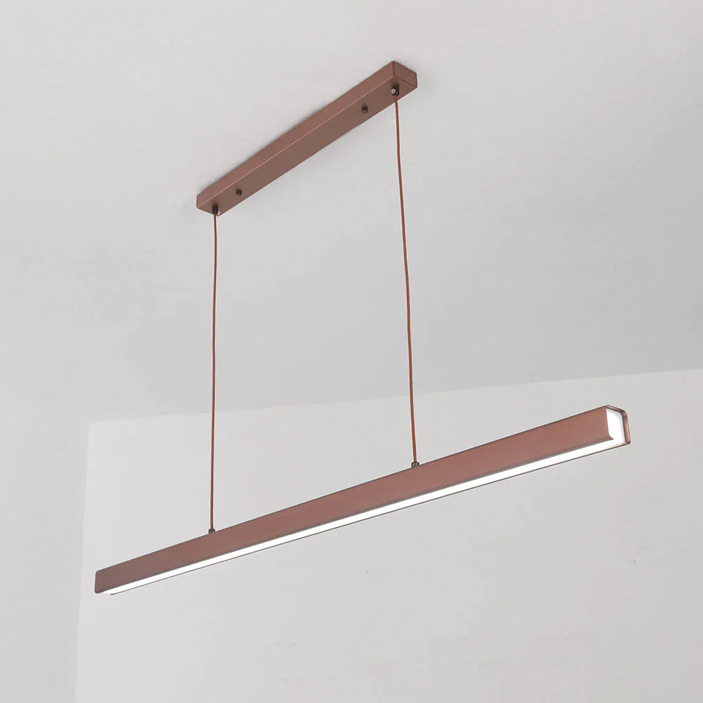 Contemporary Linear LED Pendant Light Modern Metal Form | Zorvian