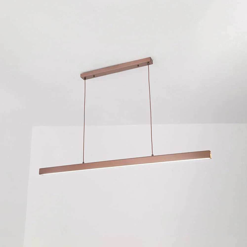 Contemporary Linear LED Pendant Light Modern Metal Form | Zorvian