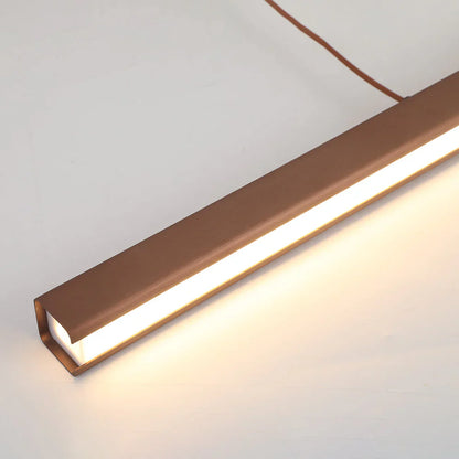 Contemporary Linear LED Pendant Light Modern Metal Form | Zorvian