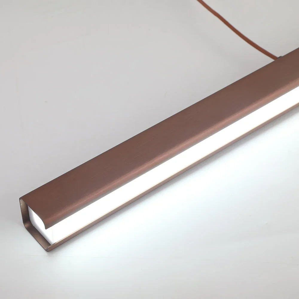 Contemporary Linear LED Pendant Light Modern Metal Form | Zorvian