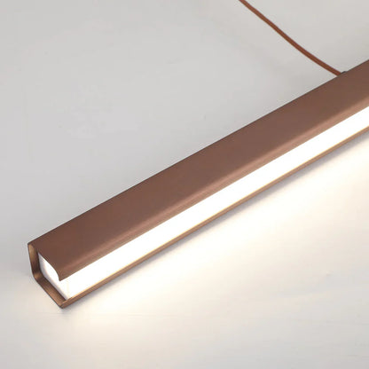 Contemporary Linear LED Pendant Light Modern Metal Form | Zorvian