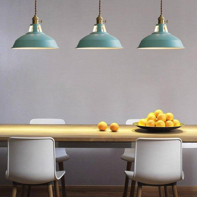 Contemporary Loft Pendant Light With Metal Shade Design | Mirelia