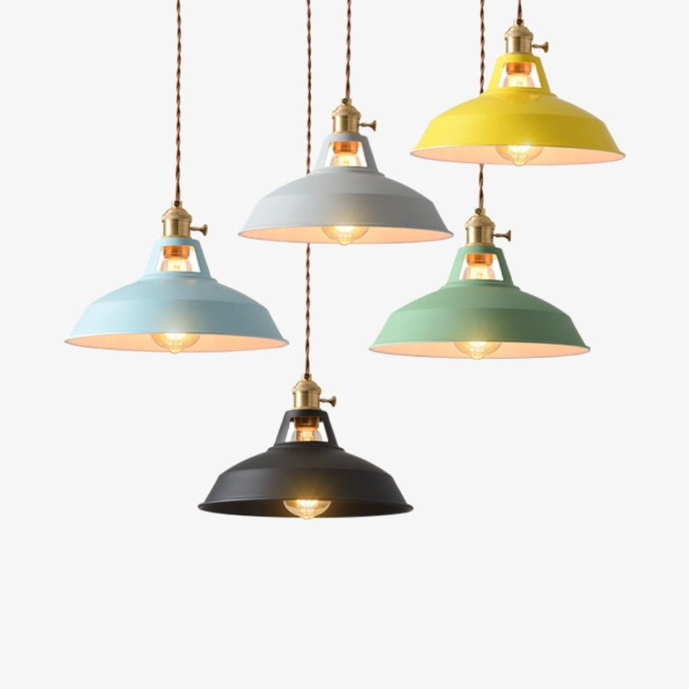 Contemporary Loft Pendant Light With Metal Shade Design | Mirelia