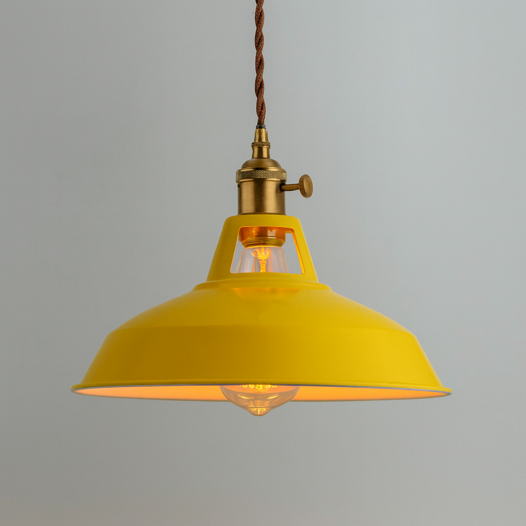 Contemporary Loft Pendant Light With Metal Shade Design | Mirelia