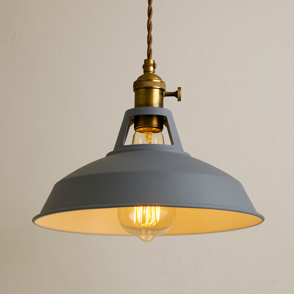 Contemporary Loft Pendant Light With Metal Shade Design | Mirelia