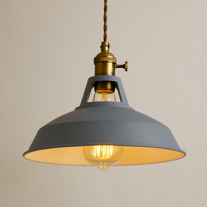 Contemporary Loft Pendant Light With Metal Shade Design | Mirelia