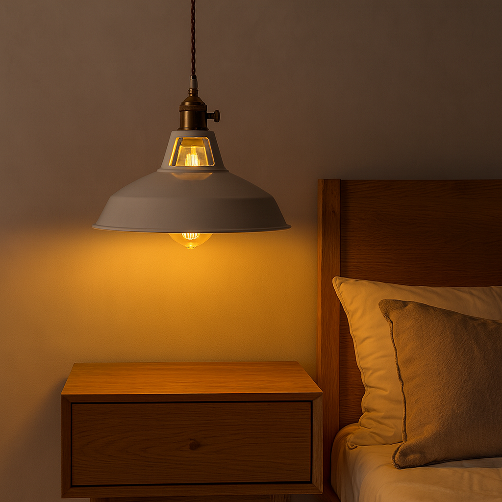 Contemporary Loft Pendant Light With Metal Shade Design | Mirelia