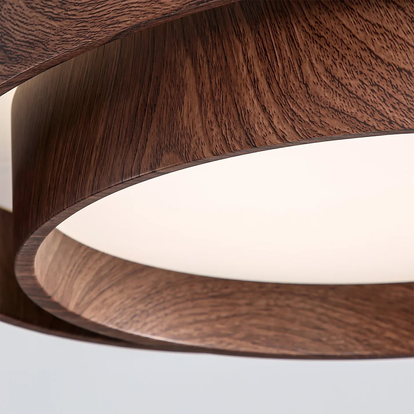 Contemporary Walnut Ceiling Lamp with LED | Luvanta