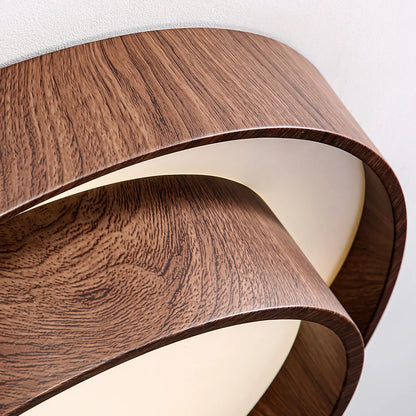 Contemporary Walnut Ceiling Lamp with LED | Luvanta