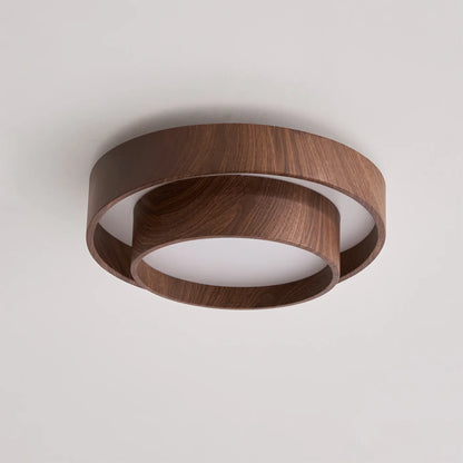 Contemporary Walnut Ceiling Lamp with LED | Luvanta