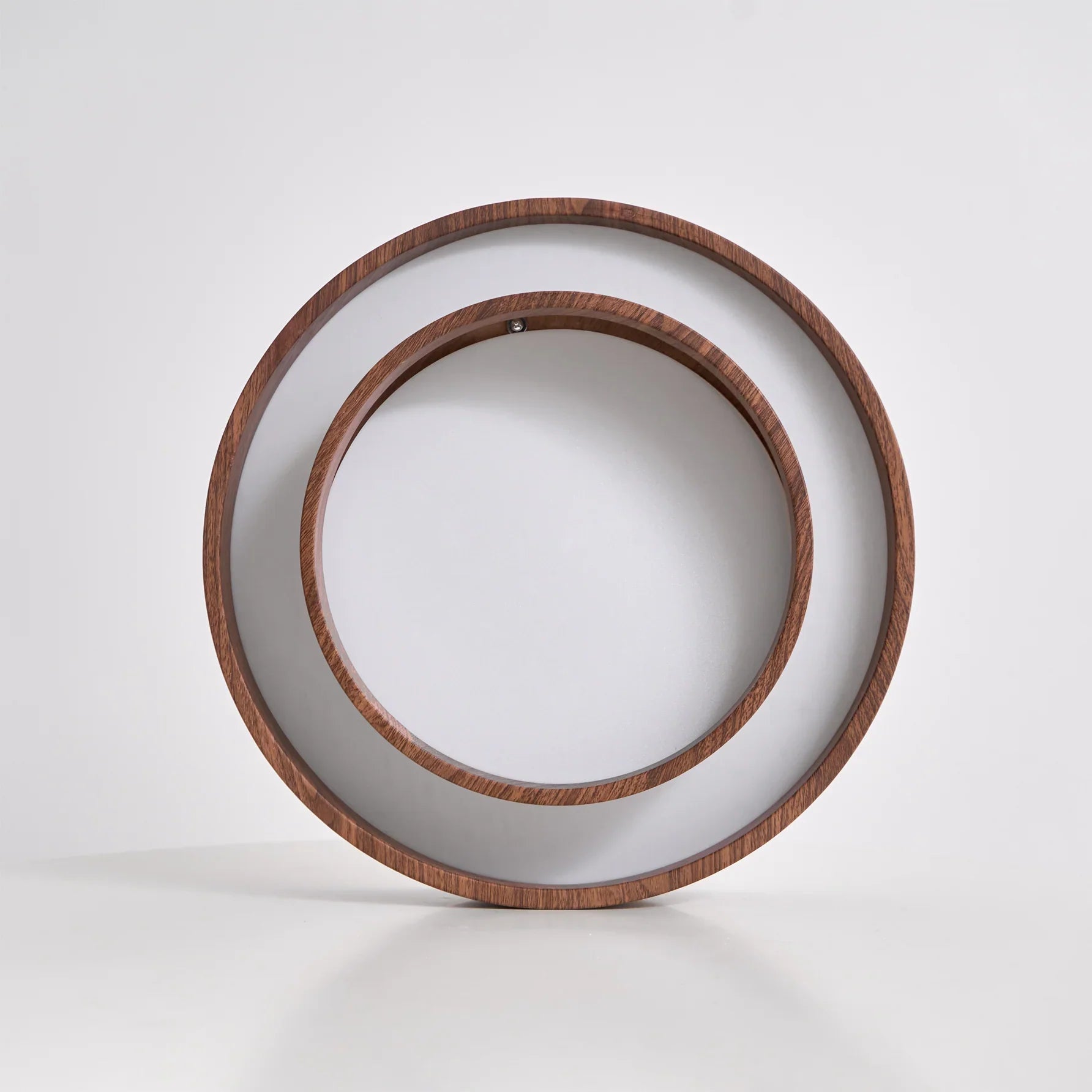 Contemporary Walnut Ceiling Lamp with LED | Luvanta