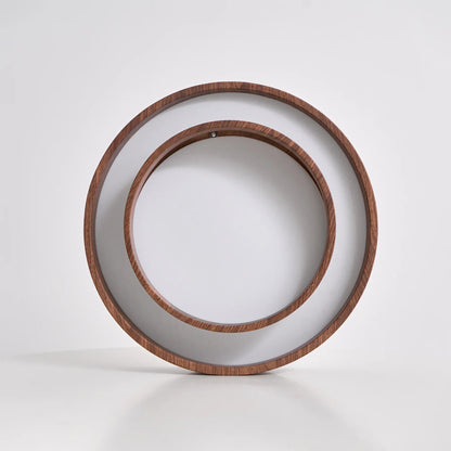 Contemporary Walnut Ceiling Lamp with LED | Luvanta