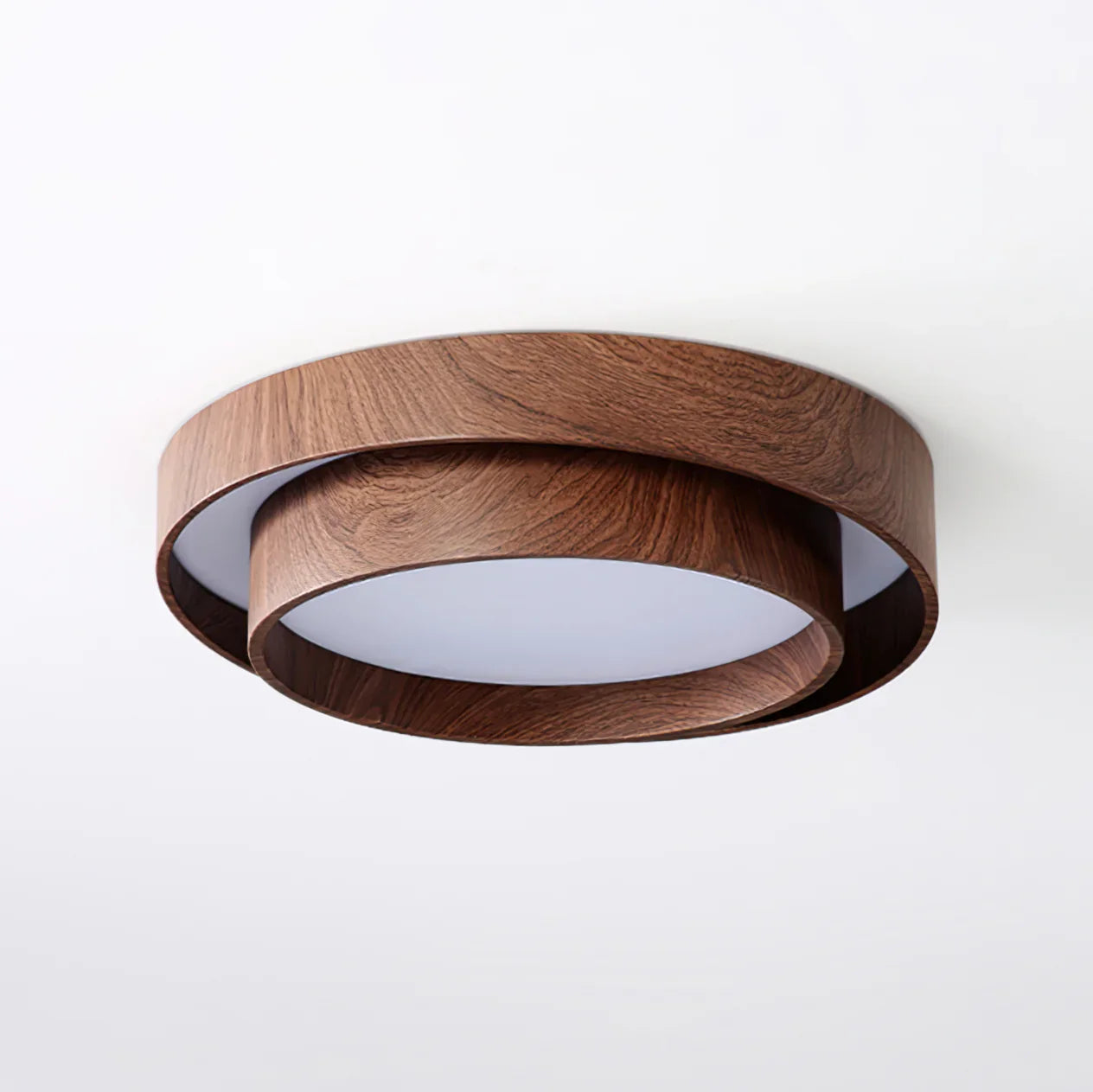 Contemporary Walnut Ceiling Lamp with LED | Luvanta