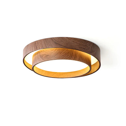 Contemporary Walnut Ceiling Lamp with LED | Luvanta