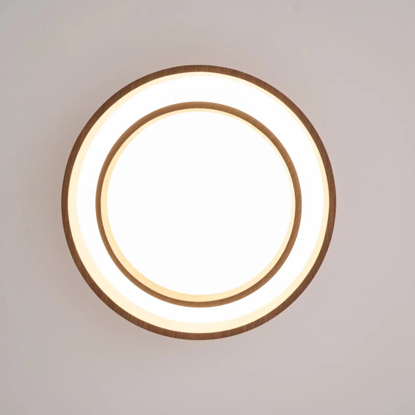 Contemporary Walnut Ceiling Lamp with LED | Luvanta