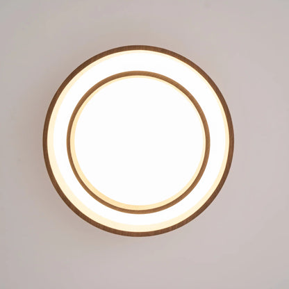 Contemporary Walnut Ceiling Lamp with LED | Luvanta