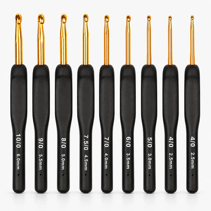 Contoured Handle Crochet Hook Set