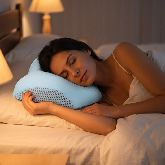 Contoured Side Sleeper Pillow With Ear Hole