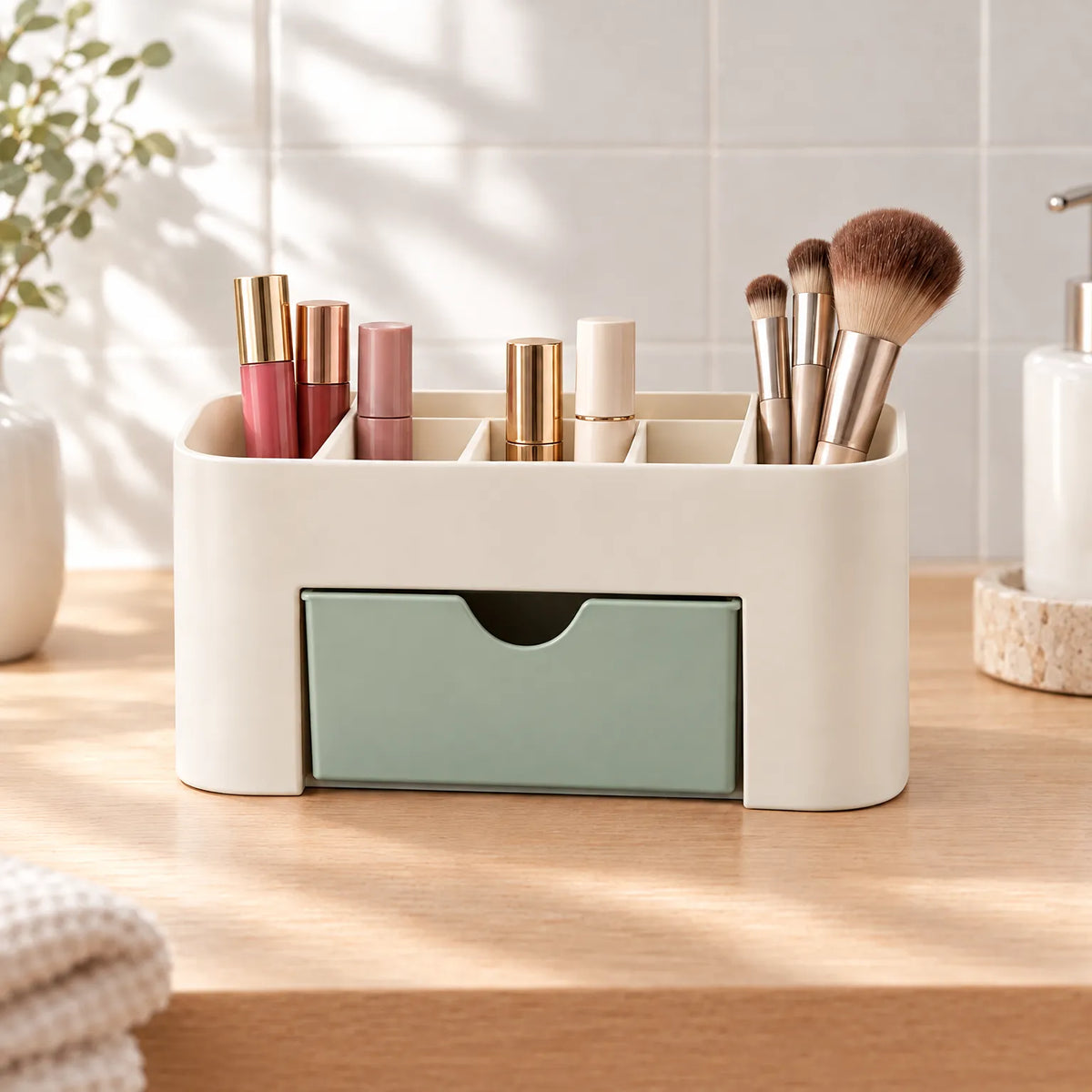 Countertop Makeup Organizer With Drawer