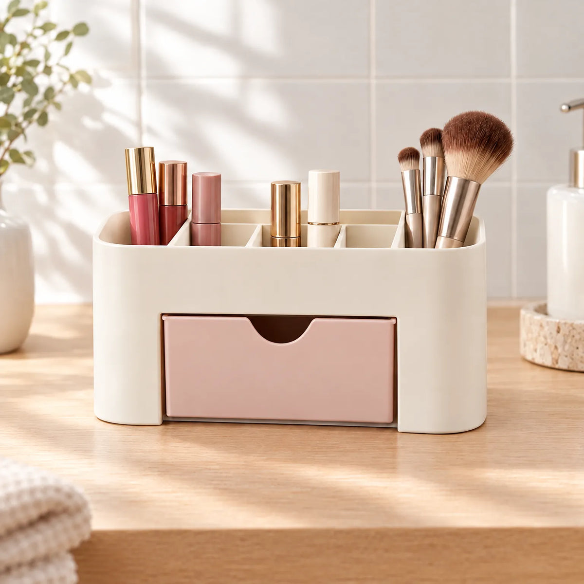 Countertop Makeup Organizer With Drawer