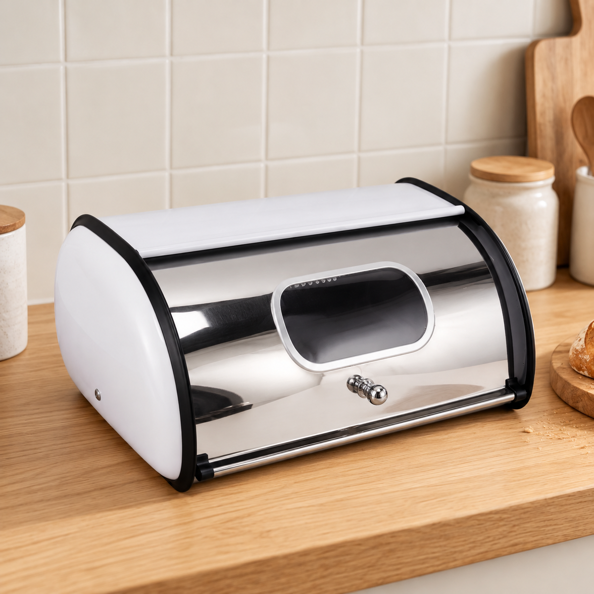 Countertop Roll Top Bread Box